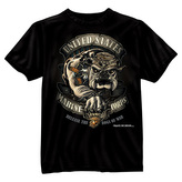 Triko USMC BULDOG ČERNÉ vel.XL