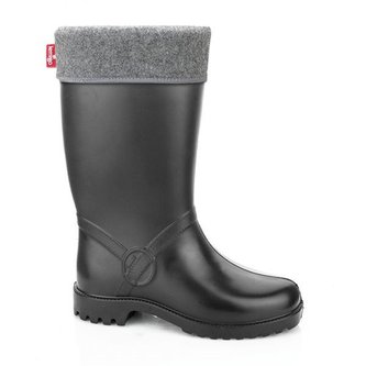 Holínky / gumáky zateplené dámské HORSE ČERNÉ vel.39