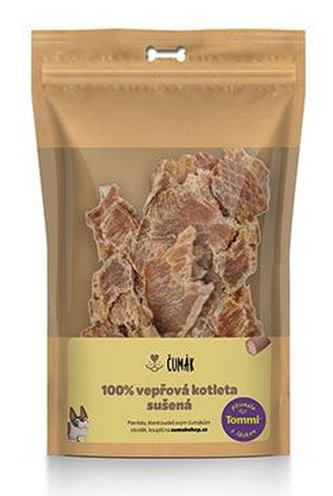 ČUMÁK Pochoutka Vepřová kotleta sušená 50g ČUMÁK Pochoutka Vepřová kotleta sušená 50g