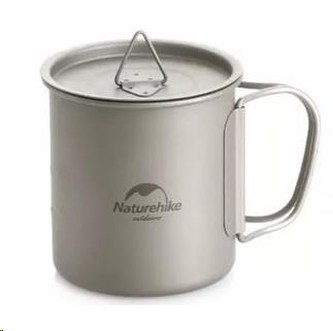 Naturehike titanový hrneček 20CJ 450ml 79g vč. pokličky