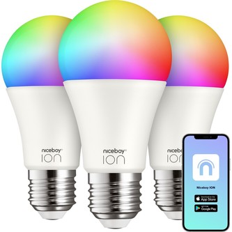 Niceboy chytrá žárovka ION SmartBulb RGB E27 12W (set 3 ks)