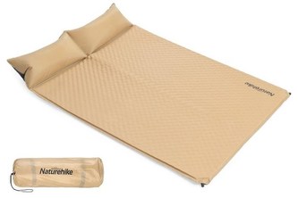 Naturehike dvojitá samonafukovací karimatka s nafukovacími polštáři 2300g - žlutá
