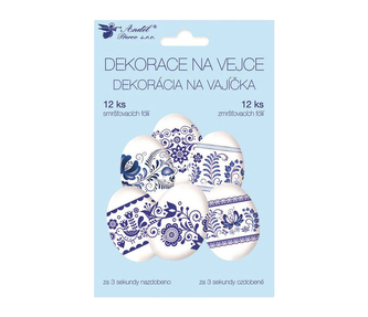 Košilky na vajíčka modré, 12ks