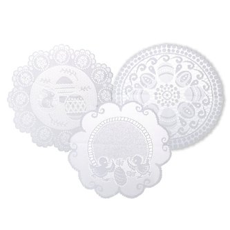 Serwetka na koszyczek z ażurowym wzorem