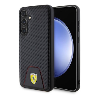 Ferrari PU Leather Bottom Carbon Zadní Kryt pro Samsung Galaxy S24+ Black Ferrari PU Leather Bottom Carbon Zadní Kryt pro Samsung Galaxy S24+ Black