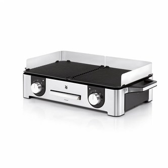 WMF Master gril Lono, 2400 W, teplotní nastavení, dvě grilovací plochy, odkapávač tuku, kryt proti větru a stříkání