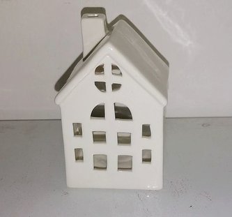 Porcelánový svícen - domek, 12/120
