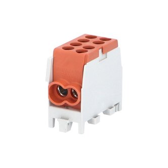Svorkovnice rozbočovací HLAK 25 1/2 M2, 100A, 1pól., AL/CU, IP20, hnědá, na DIN /2080139 Svorkovnice rozbočovací HLAK 25 1/2 M2, 100A, 1pól., AL/CU, IP20, hnědá, na DIN /2080139