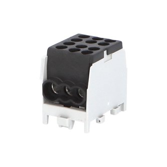 Svorkovnice rozbočovací HLAK 25 1/4 M2, 100A, 1pól., AL/CU, IP20, černá, na DIN /2080172 Svorkovnice rozbočovací HLAK 25 1/4 M2, 100A, 1pól., AL/CU, IP20, černá, na DIN /2080172