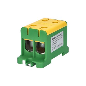 Svorka univerzální UK 95/2 PE, 245A, 1pól., AL/CU, krytá, zel.-žl., na DIN/panel Svorka univerzální UK 95/2 PE, 245A, 1pól., AL/CU, krytá, zel.-žl., na DIN/panel
