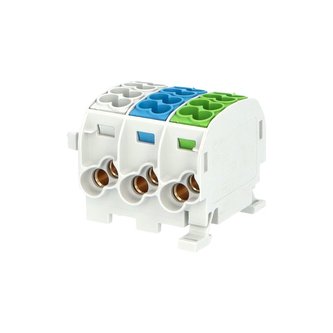Svorkovnice rozbočovací HLAK 25//3 C LNPE, 152A, 3pól., CU, IP20, Š/M/Z, na DIN Svorkovnice rozbočovací HLAK 25//3 C LNPE, 152A, 3pól., CU, IP20, Š/M/Z, na DIN