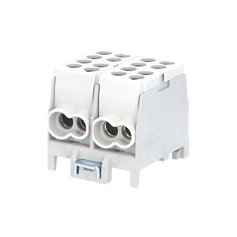 Svorkovnice rozbočovací HLAK 25 2/4 S, 100A, 2pól., AL/CU, IP20, šedá, na DIN /2080213 Svorkovnice rozbočovací HLAK 25 2/4 S, 100A, 2pól., AL/CU, IP20, šedá, na DIN /2080213
