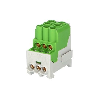 Blok pro rozdělení fází UVB 100 PE, 1pól., 101A, 1000V, zelený, na DIN Blok pro rozdělení fází UVB 100 PE, 1pól., 101A, 1000V, zelený, na DIN