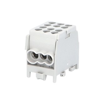 Svorkovnice rozbočovací HLAK 25 1/4 M2, 100A, 1pól., AL/CU, IP20, šedá, na DIN /2080168 Svorkovnice rozbočovací HLAK 25 1/4 M2, 100A, 1pól., AL/CU, IP20, šedá, na DIN /2080168