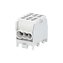 Svorkovnice rozbočovací HLAK 25 1/4 M2, 100A, 1pól., AL/CU, IP20, šedá, na DIN /2080168