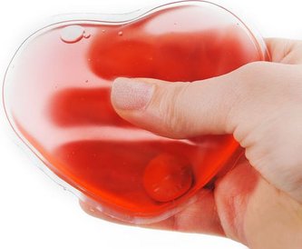 Gelový ohřívač rukou - srdce