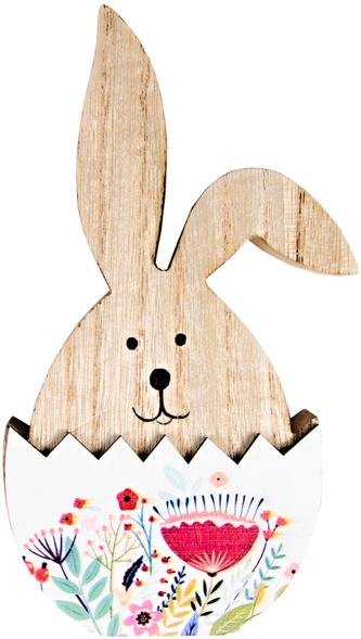 Velikonoční zajíček HOPSAJDA I. dřevěný 16x8 cm