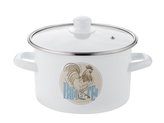 SMALTOVANÝ HRNEC S POKLIČKOU 18CM 3L KOHOUT