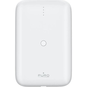 PURO Mini Powerbanka 10 000 mAh, USB-C/USB, PD, 20 W bílá