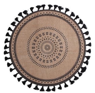 Prostírání kulaté JUTE hnědá O 38 cm Mybesthome