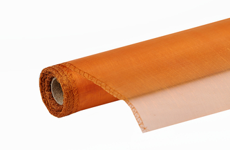 Organza uni 14,5cm x 10m MĚDĚNÁ