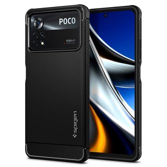 Spigen Rugged Armor, matte black - Xiaomi POCO X4 Pro 5G