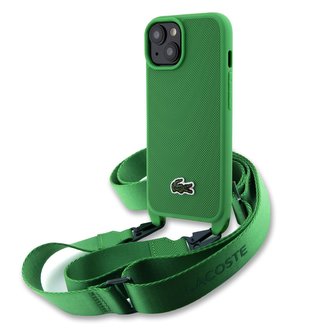 Lacoste Iconic Petit Pique Crossbody Woven Logo Zadní Kryt pro iPhone 15 Green Lacoste Iconic Petit Pique Crossbody Woven Logo Zadní Kryt pro iPhone 15 Green