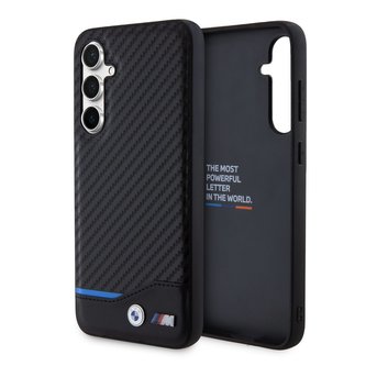 BMW M PU Carbon Blue Line Zadní Kryt pro Samsung Galaxy S23 FE Black