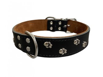 HUHUBAMBOO obojek BONNY kožený 65cm, černý