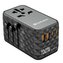 Univerzální cestovní adaptér UTA-06, 2xUSB-C, PD 100W a QC4+/2xUSB-A QC 3.0 černá Verbatim