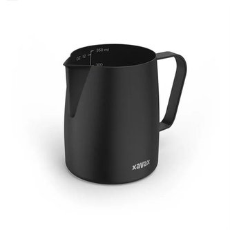 Konvička XAVAX Barista na mléko, 350 ml, nerez, matná černá