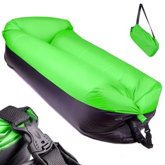 Nafukovací vak LAZY BAG 185x70 cm černo-zelená