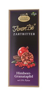 čokoláda hořká s malinami a granátovým jablkem  Liebhart´s  100g