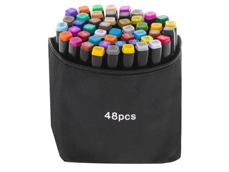 Sada oboustranné lihové fixy v pouzdře 48 ks Sada oboustranné lihové fixy v pouzdře 48 ks