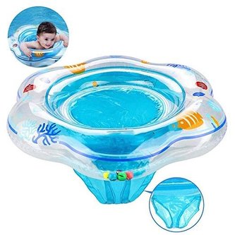 Nafukovací kruh se sedátkem pro děti 47 cm, modré
