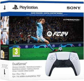 Sony PlayStation 5 DualSense Wireless Controller white + EA Sports FC 24 (PS5) Sony PlayStation 5 DualSense Wireless Controller white + EA Sports FC 24 (PS5)
