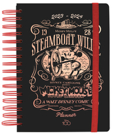 Plánovací denní školní diář A5 2023/2024 Disney: Mickey Mouse se samolepkami, záložkami a obálkou (14,8 x 21 cm)