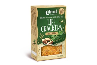 LIFE CRACKERS Rozmarýnové RAW BIO 90 g CZ