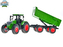 Kids Globe Farming traktor s vlečkou volný chod 41cm v krabičce
