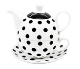 Konvice porcelán 450ml + hrnek 350ml  PUNTÍK