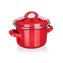 Hrnec smalt ¤12x8cm 0,78L s poklicí  MILTON RED