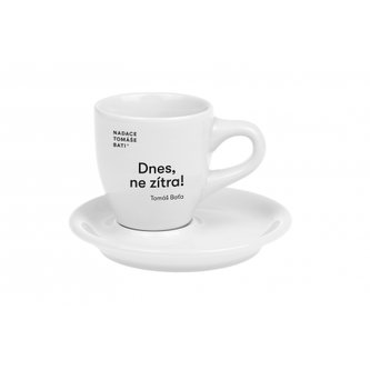 Oxalis Baťa espresso šálek 0,05 l – motto: Dnes, ne zítra!