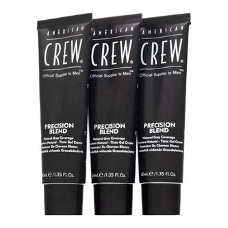 American Crew Precision Blend Natural Gray Coverage barva na vlasy pro muže Light Blond 7-8 3 x 40 ml