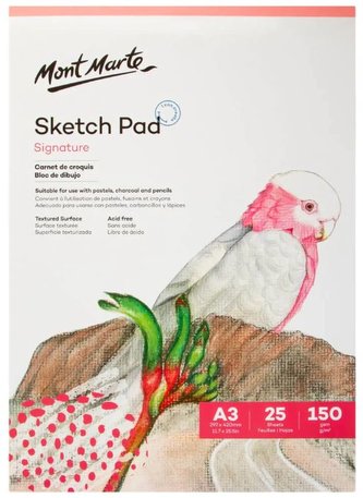 Mont Marte skicovací blok, bílý papír, 150g/m2, A3, č.0054, 25 listů