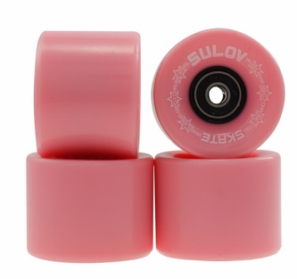 Kolečka Penny board PASTEL PINK 60 x 45mm 85A (sada 4ks s ložisky ABEC-7 chrome)