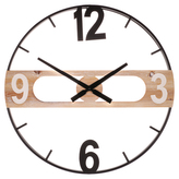 Hodiny nástěnné MDF a kov, 60cm