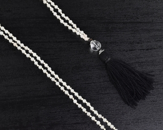 Asijský růženec - bílý korálek 4 mm