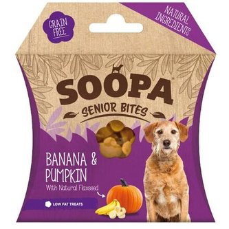 Soopa Healthy Bites Senior s banánem, dýní a lněným semínkem 50 g Soopa Healthy Bites Senior s banánem, dýní a lněným semínkem 50 g