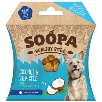 Soopa Healthy Bites s kokosem a chia semínky 50 g Soopa Healthy Bites s kokosem a chia semínky 50 g