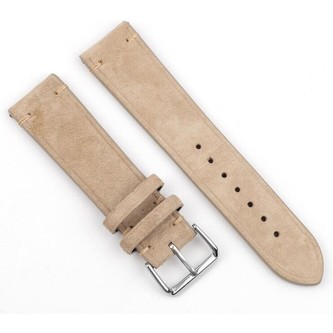 RhinoTech univerzální řemínek Genuine Suede Leather Quick Release 22mm béžový